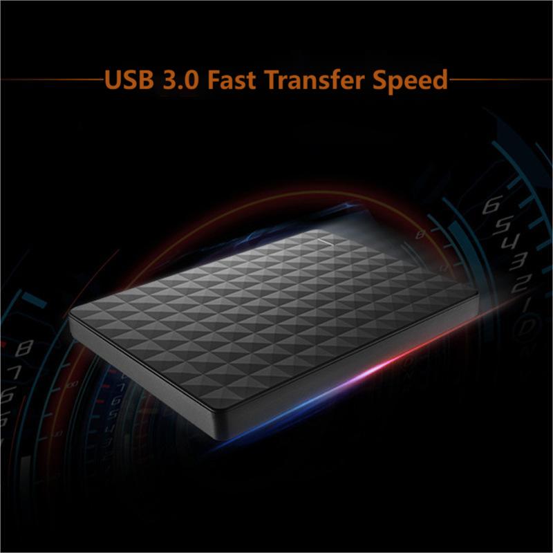 Ultraflache tragbare externe USB 3.0-Festplatte