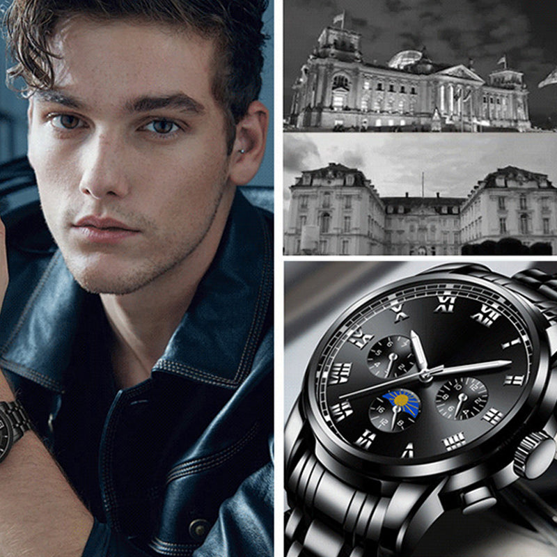 Im Dunkeln leuchtende Uhr für Herren