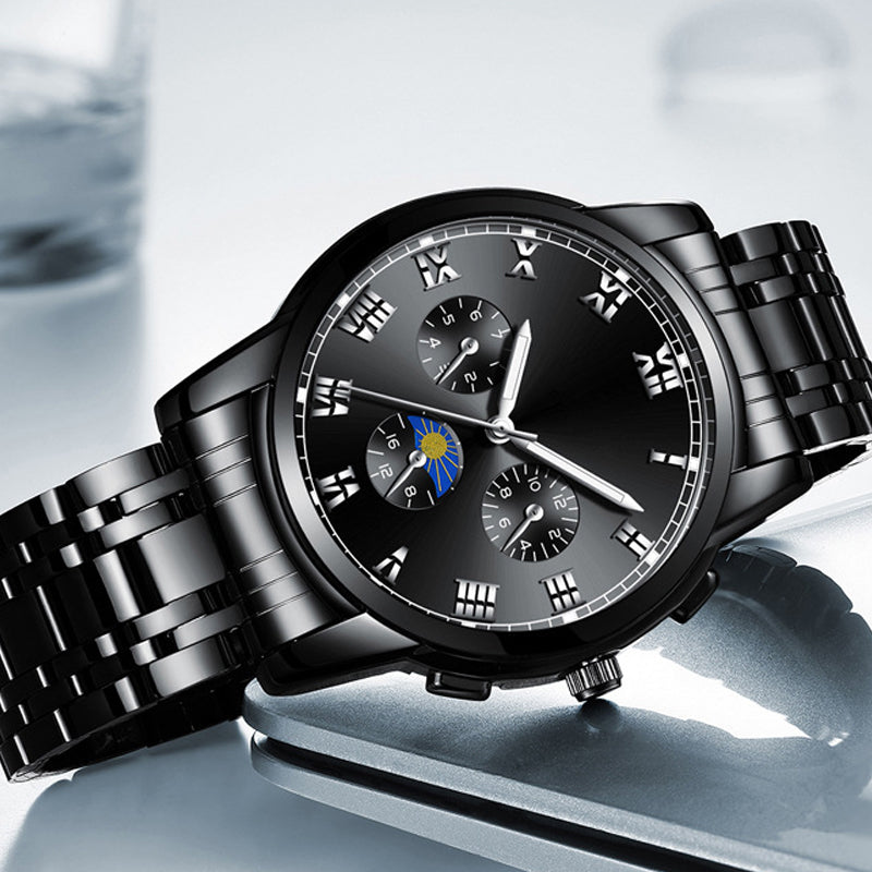 Im Dunkeln leuchtende Uhr für Herren
