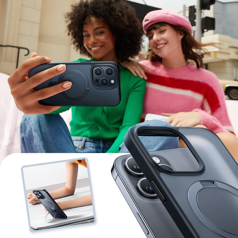 Stoßfeste Telefonhülle mit Magnetringständer für iPhone