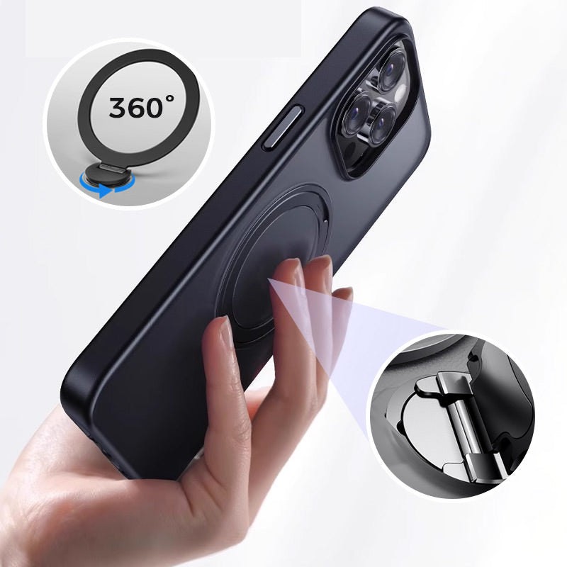 Stoßfeste Telefonhülle mit Magnetringständer für iPhone