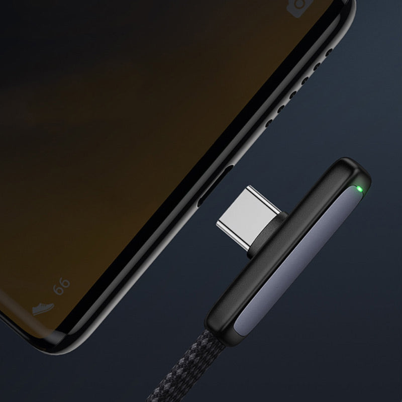 Elbow geflochtene Blitz-Ladekabel für Telefon