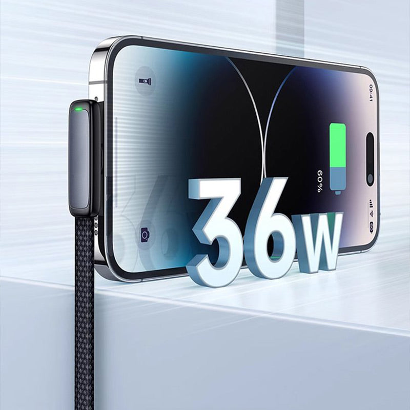 Elbow geflochtene Blitz-Ladekabel für Telefon