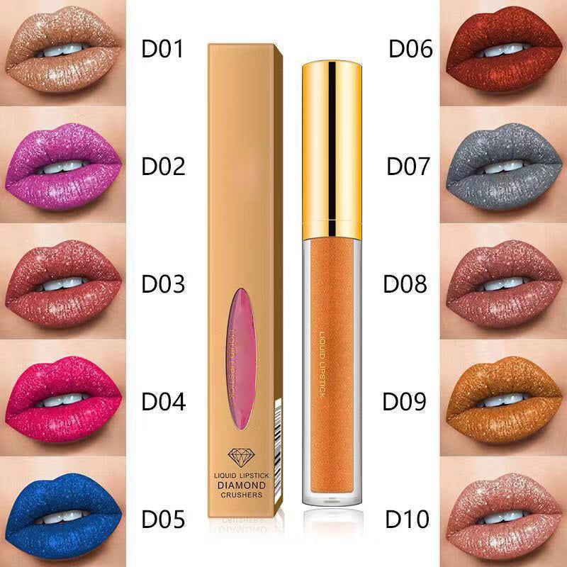 Metallic Flüssige Diamant Glitzer Lippenstift