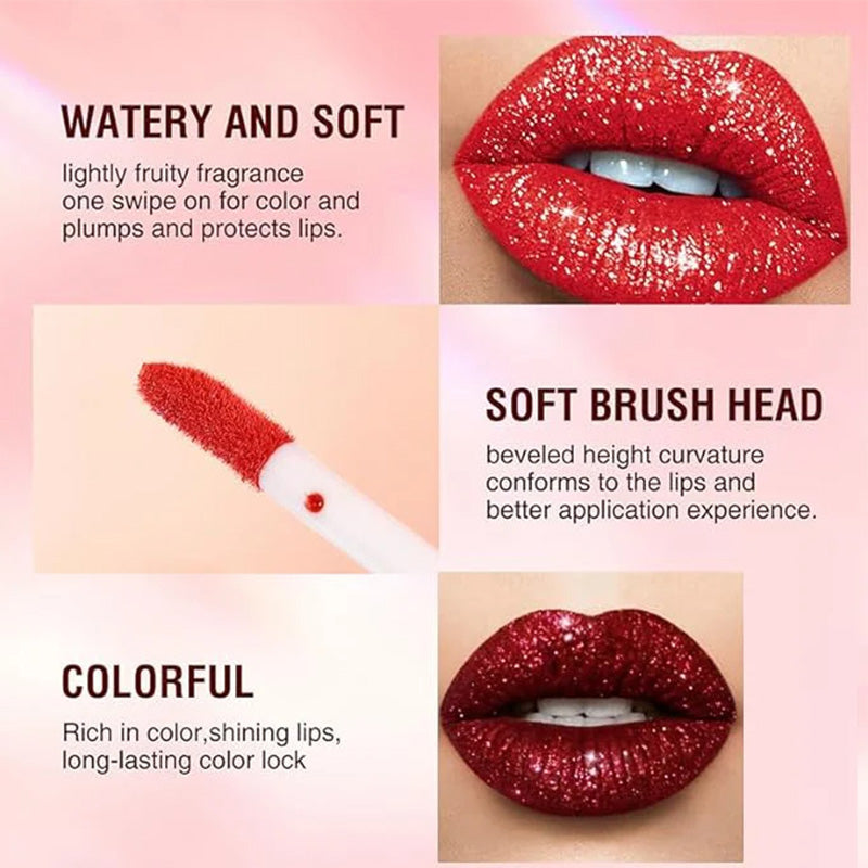 Metallic Flüssige Diamant Glitzer Lippenstift