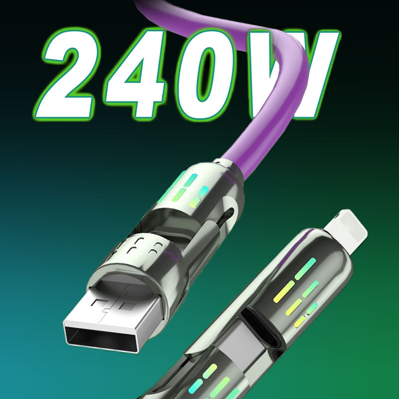 4-in-1 Hochgeschwindigkeitsübertragung Schnelllade Kabel