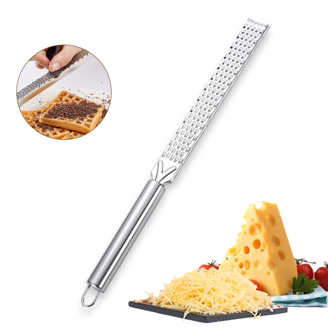 Edelstahl Käsehobel und Zitronenreibe mit Schutzabdeckung