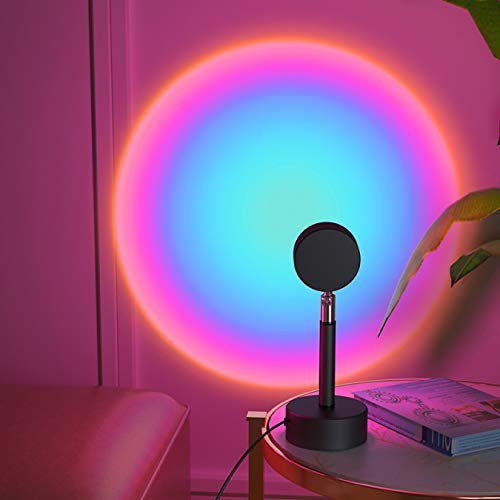 Sandsberg Sonnenuntergang Lampe | LED USB Projektor | Regenbogen Licht & Stimmungsbeleuchtung | Deko für Zuhause & Schlafzimmer