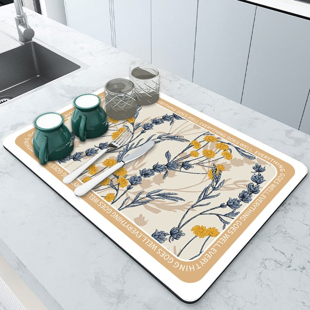 Superabsorbierende Abtropfmatte Küche Badezimmer Wasserhahn Absorbiermatte
