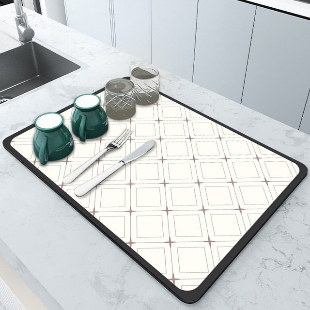 Superabsorbierende Abtropfmatte Küche Badezimmer Wasserhahn Absorbiermatte