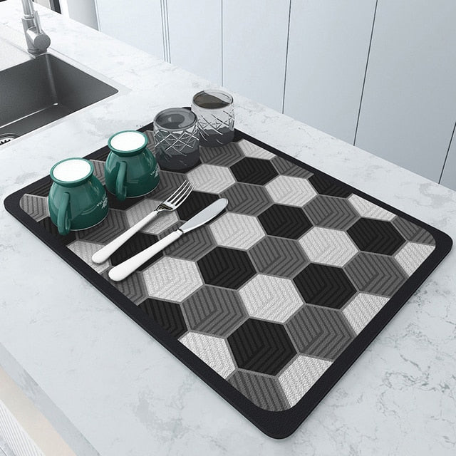 Superabsorbierende Abtropfmatte Küche Badezimmer Wasserhahn Absorbiermatte
