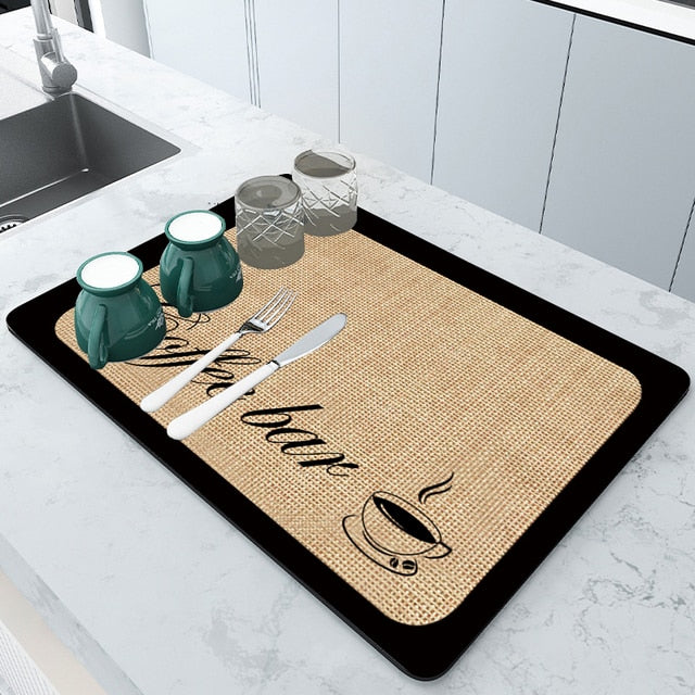 Superabsorbierende Abtropfmatte Küche Badezimmer Wasserhahn Absorbiermatte