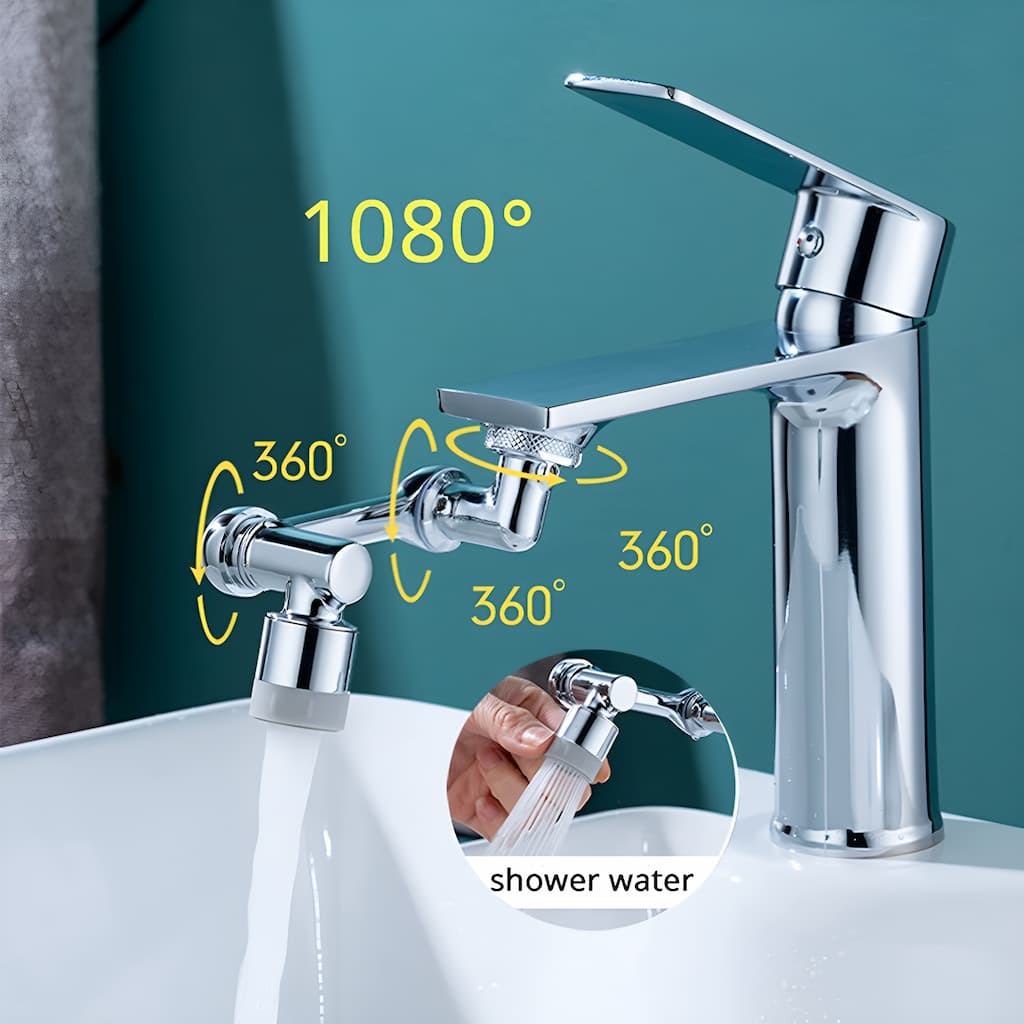 Sandsberg Gratis | Farea™ - Universal Drehbarer 1080°-Wasserhahnaufsatz
