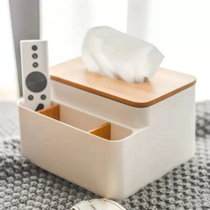 Bambus Holz Taschentuchbox Organizer
