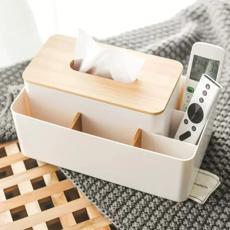 Bambus Holz Taschentuchbox Organizer