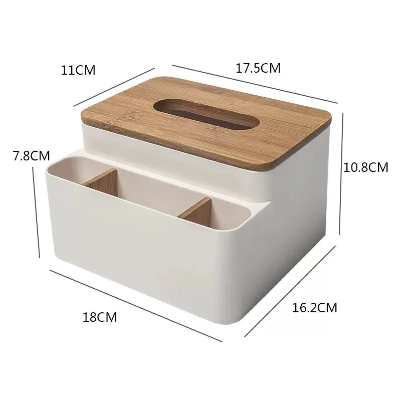 Bambus Holz Taschentuchbox Organizer