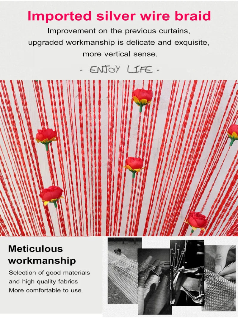 Blumen Schönheit Salon Vorhang Trennwand