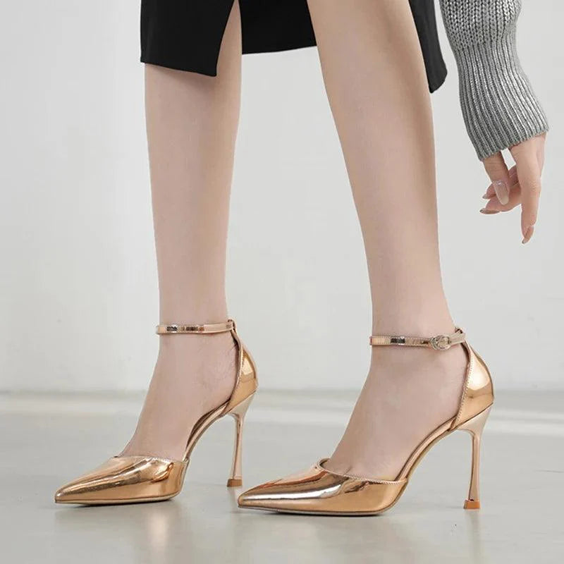 Leder Pumps Dünne High Heels - Damenschuhe Casual