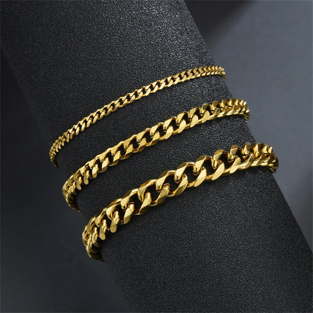 Unisex Einfaches Edelstahlarmband