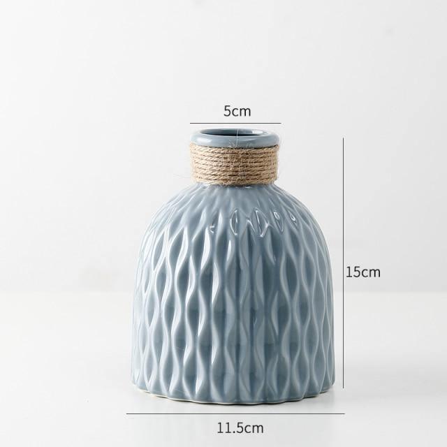 Sandsberg Strukturierte Keramikvase | Elegantes Design | Dekoration für Zuhause & Büro