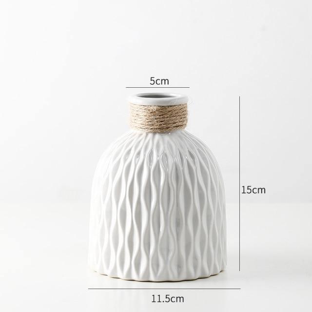 Sandsberg Strukturierte Keramikvase | Elegantes Design | Dekoration für Zuhause & Büro