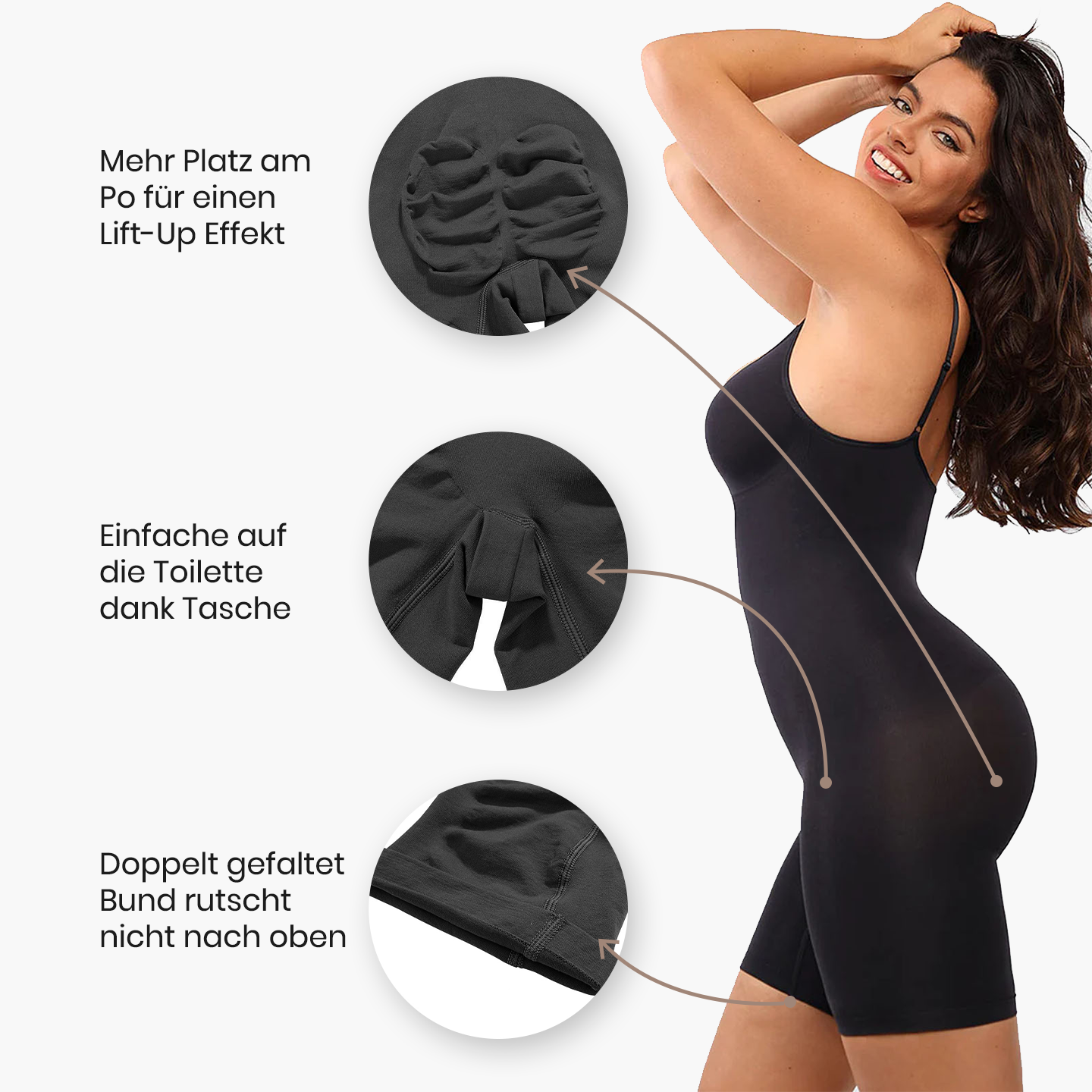 Bodysuit Sculpting Shapewear mit Shorts – Perfekte Form und Komfort für jeden Anlass