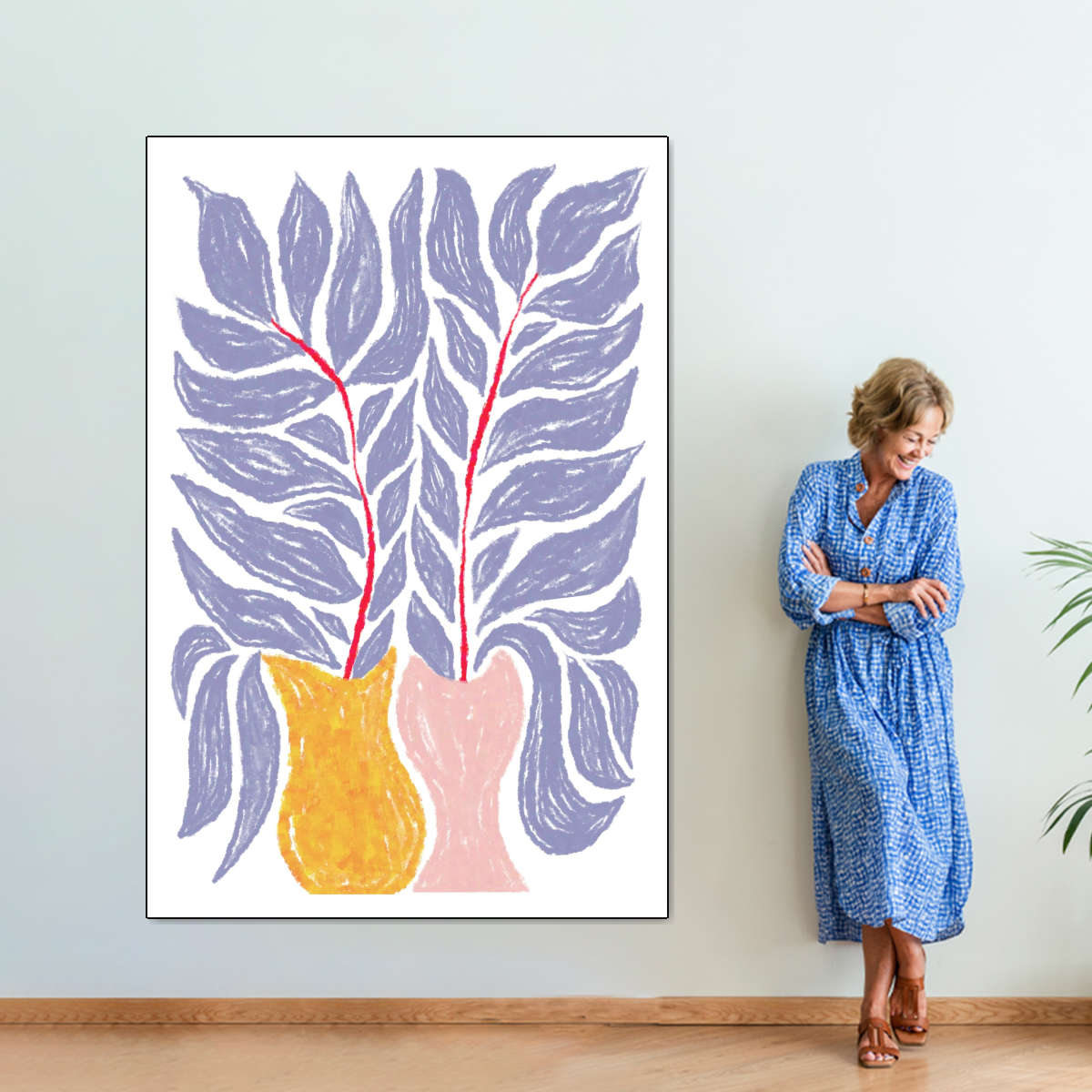 Sandsberg | Lila Blätter Wandkunst
