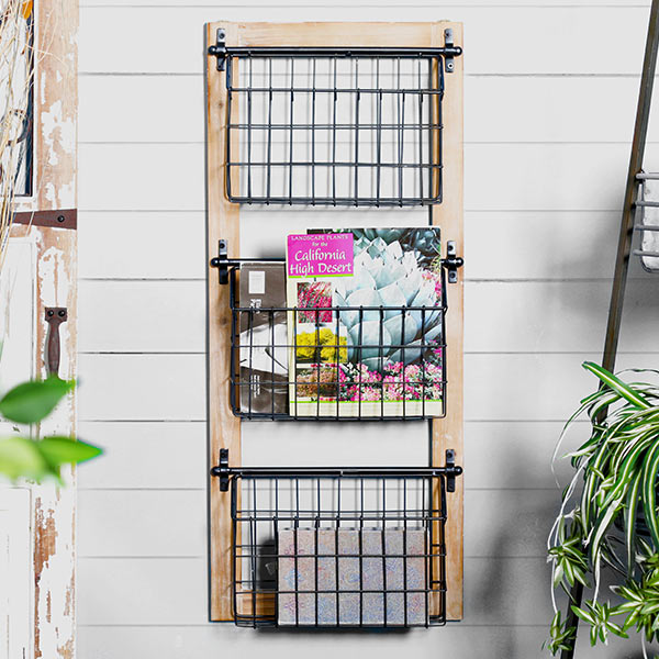 Holz- und Metallwandorganizer