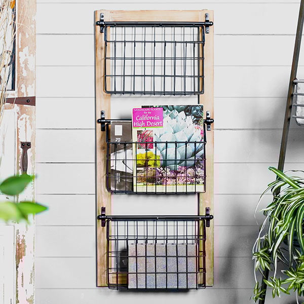 Holz- und Metallwandorganizer