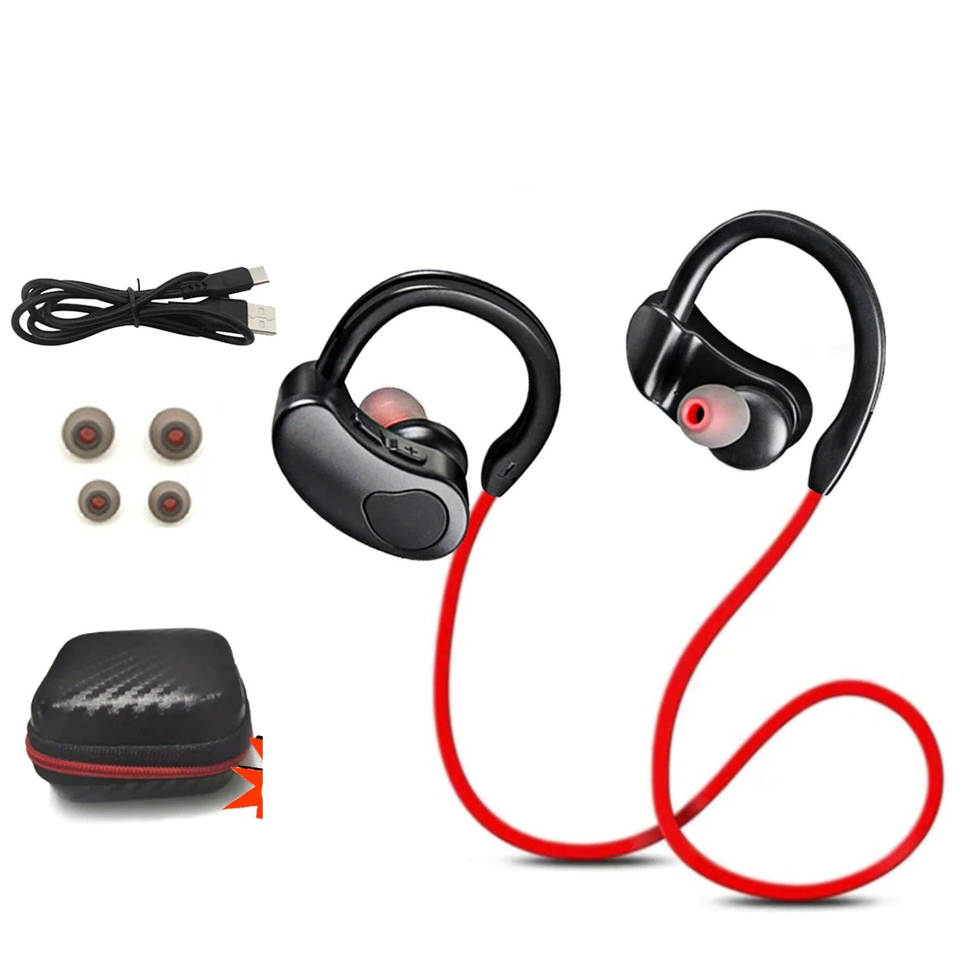 Kabellose Sportkopfhörer fürs Fitnessstudio Laufkopfhörer HiFI-Bass Kabellose Fitnessstudio-Kopfhörer