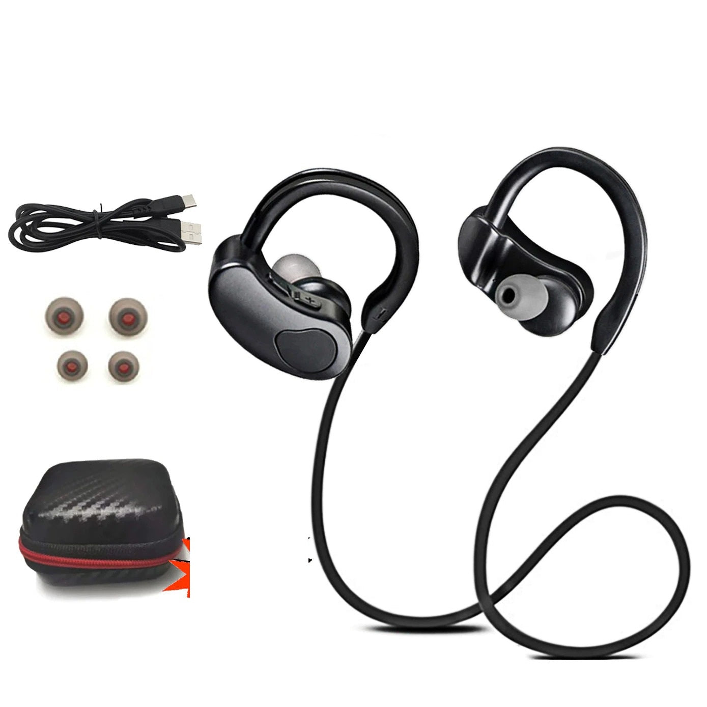Kabellose Sportkopfhörer fürs Fitnessstudio Laufkopfhörer HiFI-Bass Kabellose Fitnessstudio-Kopfhörer
