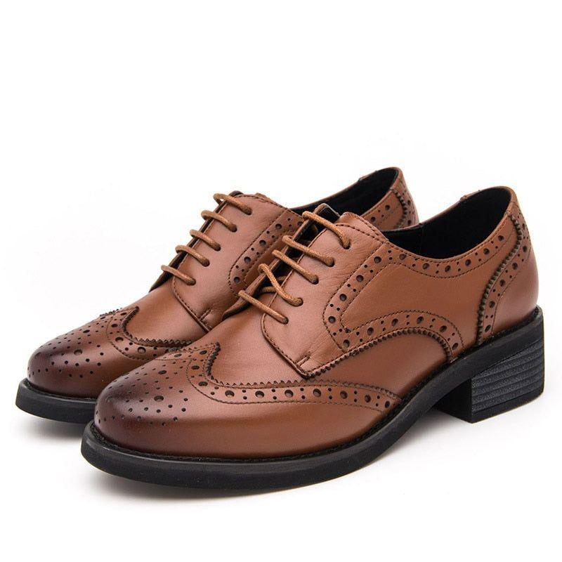 Damen Freizeit Schuhe Geschäfts Echtes Leder Oxford Schuhe