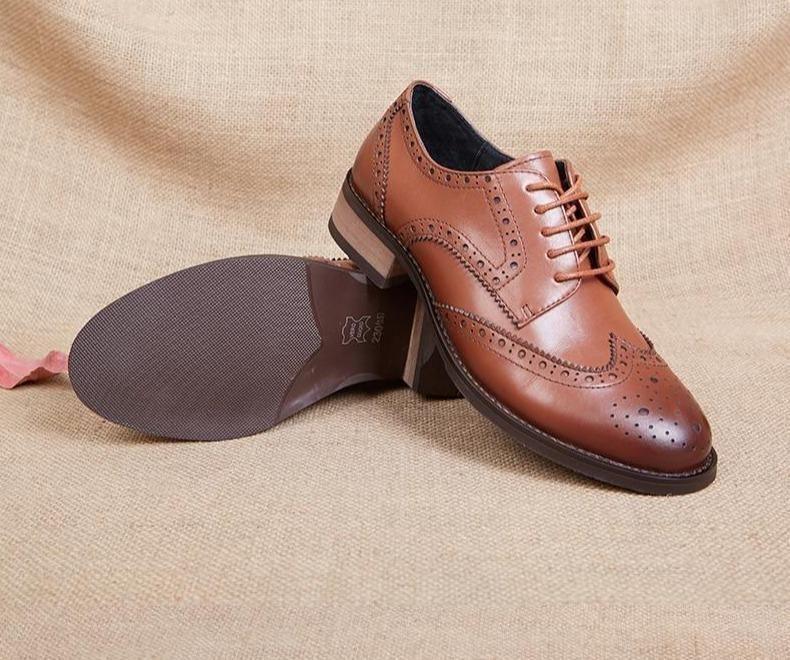 Damen Freizeit Schuhe Geschäfts Echtes Leder Oxford Schuhe