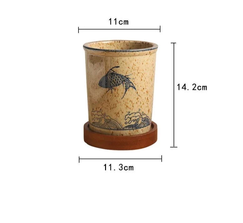 Essstäbchenröhre aus Keramik im japanischen Stil