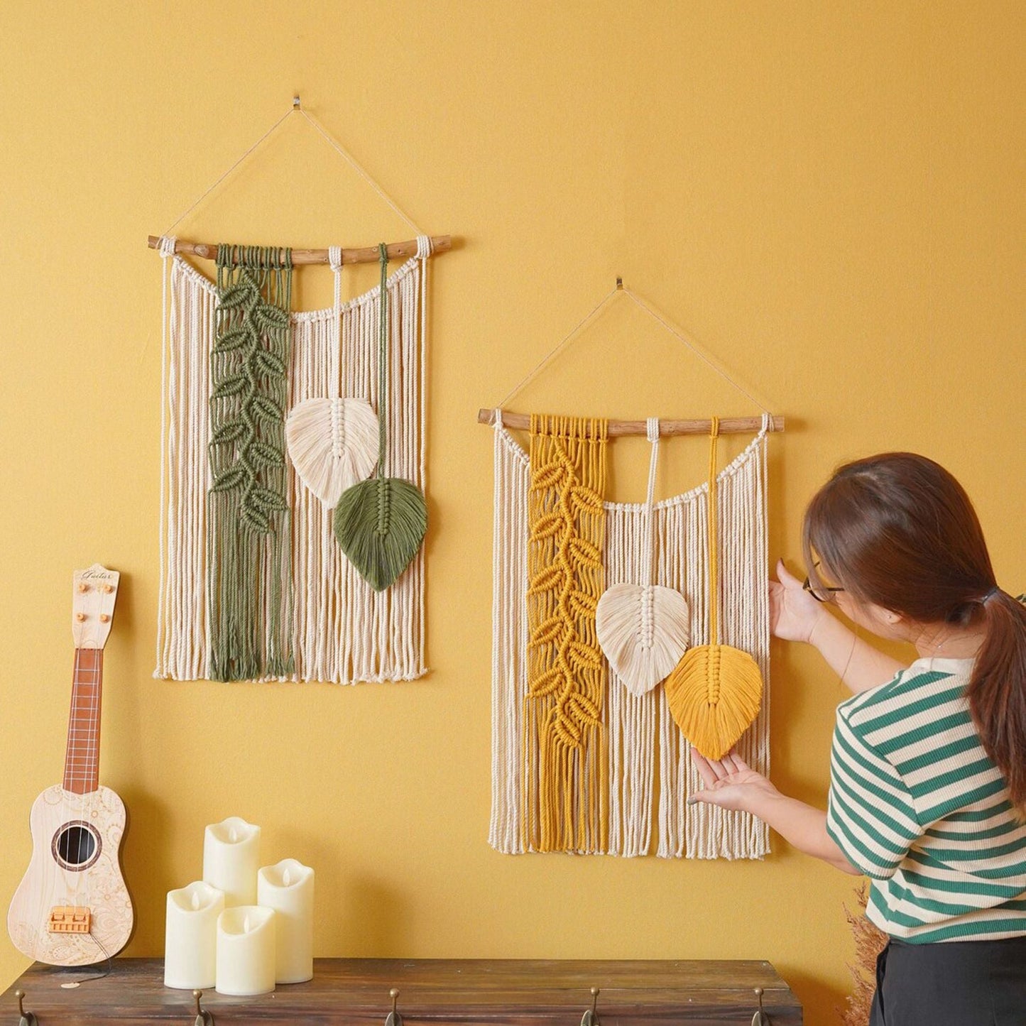Makramee Wandbehang Wandteppich Wanddekoration Boho