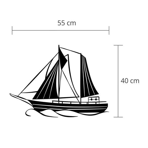 Majestätische Segelboot-Wandkunst