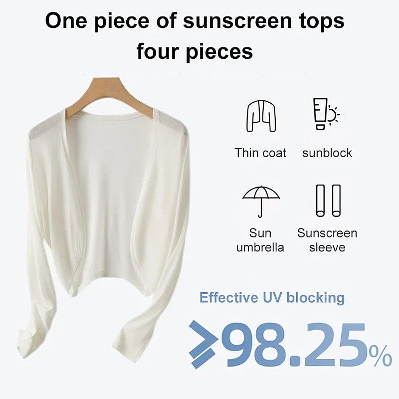 Strickjacke aus Leinenstrick mit Knöpfen