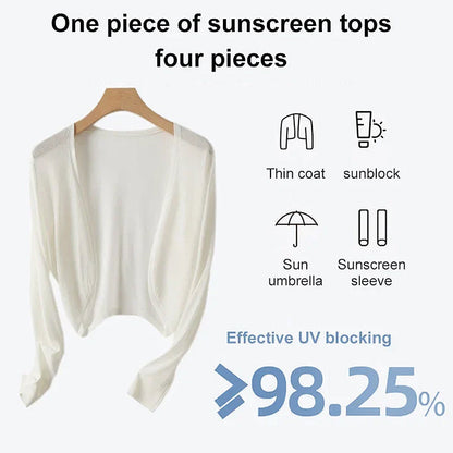 Strickjacke aus Leinenstrick mit Knöpfen