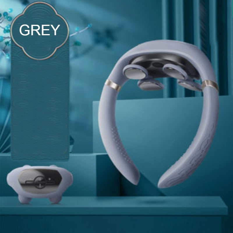 Sandsberg | Tragbarer Nackenmassagegerät, mit 6 Modi, 16 Stärken, Rotlicht unterstützende Massage & ergonomisches Design, für Studium, Arbeit & Reisen