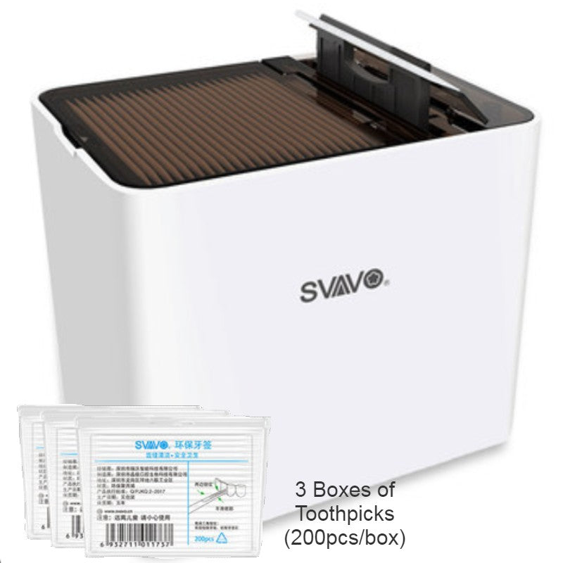 Sandsberg | Automatischer Smart Zahnstocher Spender mit UV-Desinfektion, wiederverwendbaren Zahnstocher & Infrarotsensor, für Zuhause, Restaurant & Büro