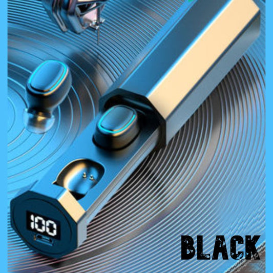 Sandsberg | Kabellose Earphones mit Bluetooth 5.0, IPX7 wasserdicht, Touchsteuerung, herausziehbares Ladecase & LED-Batterieanzeige, für Sport, Zuhause & Büro