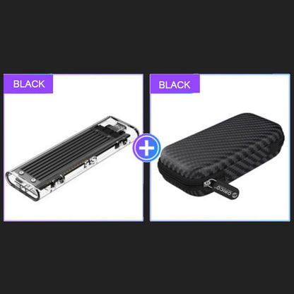 Sandsberg | Transparente tragbare SSD-Gehäuse, mit Aufbewahrungstasche, einfache Installation, schneller Dateitransfer, Auto-Schlafmodus, für Studium & Arbeit