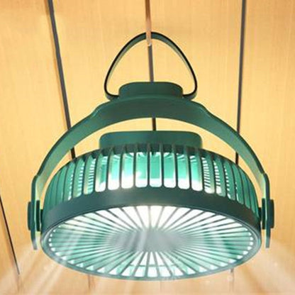 Sandsberg | 2-in-1 wiederaufladbarer tragbarer Hängelüfter / Schreibtischventilator, mit Nachtlicht, 4 einstellbaren Windgeschwindigkeiten