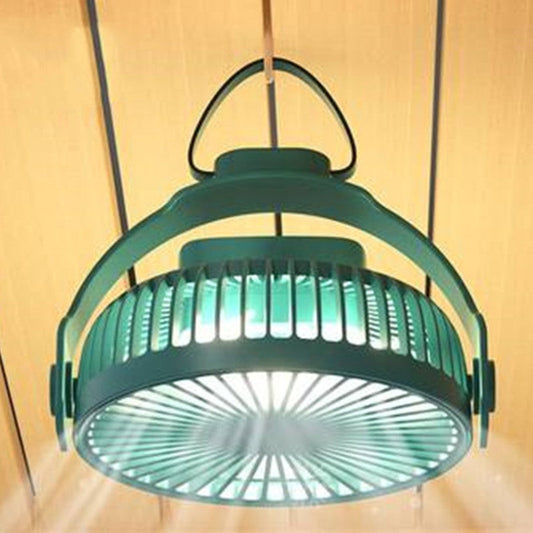 Sandsberg | 2-in-1 wiederaufladbarer tragbarer Hängelüfter / Schreibtischventilator, mit Nachtlicht, 4 einstellbaren Windgeschwindigkeiten