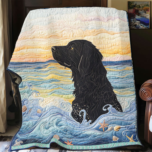 Schwarzer Hund Quilt