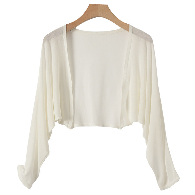 Strickjacke aus Leinenstrick mit Knöpfen