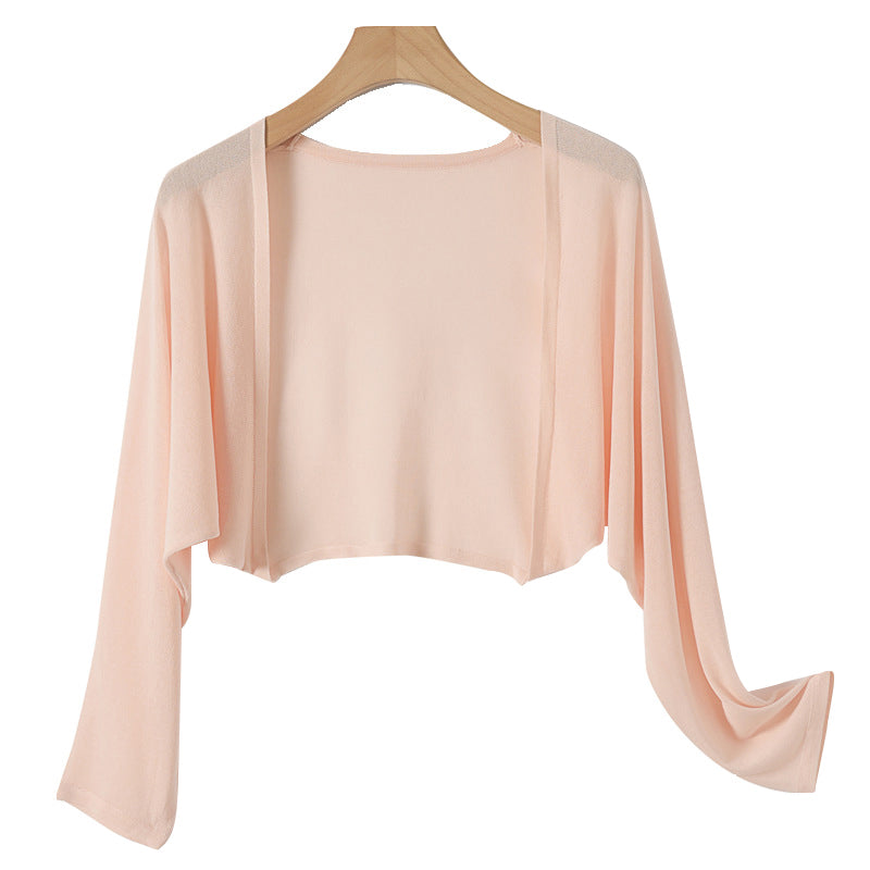 Strickjacke aus Leinenstrick mit Knöpfen