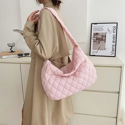 Gepolsterte Ballerina Extra Large Puffer Tote Crossbody Gepolsterte Schultertasche