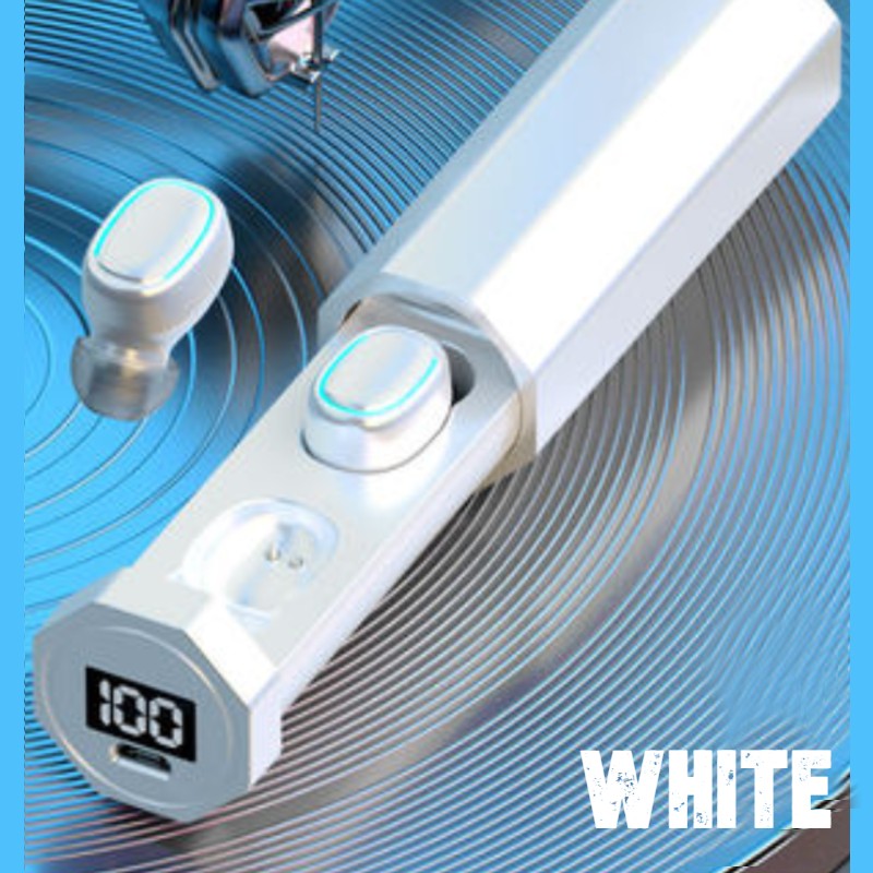 Sandsberg | Kabellose Earphones mit Bluetooth 5.0, IPX7 wasserdicht, Touchsteuerung, herausziehbares Ladecase & LED-Batterieanzeige, für Sport, Zuhause & Büro