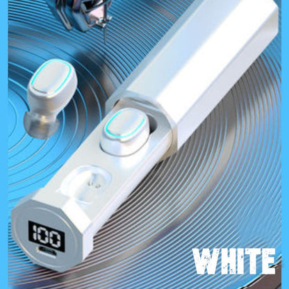 Sandsberg | Kabellose Earphones mit Bluetooth 5.0, IPX7 wasserdicht, Touchsteuerung, herausziehbares Ladecase & LED-Batterieanzeige, für Sport, Zuhause & Büro